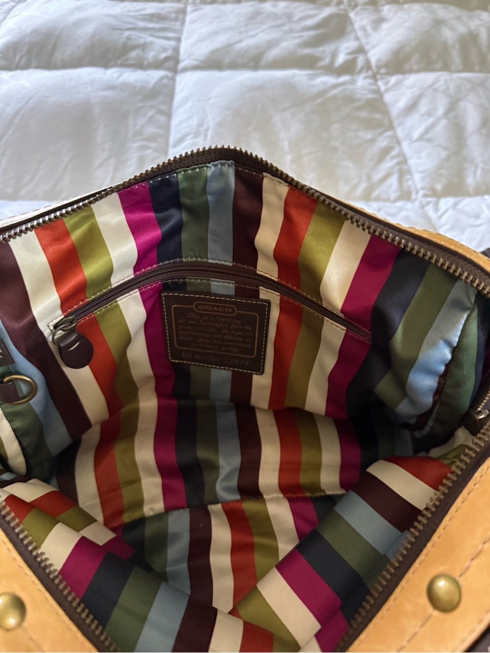 Vintage Coach Lily Legacy Signature Denim Satchel w/ Vachetta Leather Trim - Picture 8 of 11